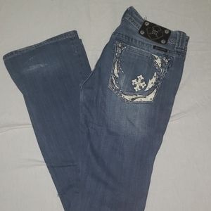 Distressed Miss Me bootcut jeans